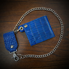 Load image into Gallery viewer, Billfold - Genuine Alligator Blue