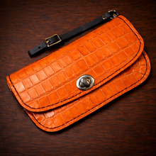 Load image into Gallery viewer, Clutch - Genuine American Alligator, Orange
