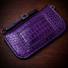 Load image into Gallery viewer, Clutch - Genuine American Alligator, Purple