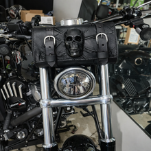 Load image into Gallery viewer, Tool bag for Motorcycle - Nightmare Skull, Black