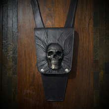 Load image into Gallery viewer, Tank Bib - Nightmare Skull Fits Indian Challenger and Pursuit, w/ Pouch, Black
