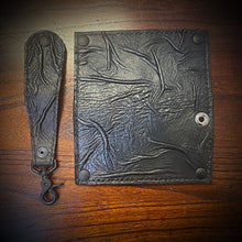Load image into Gallery viewer, Long Biker Leather Wallet with Chain, The Nightmare, Black