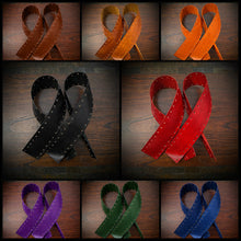 Load image into Gallery viewer, Leather Wraps For Handlebars, Highway Bars/Crash bars, Front Or Rear Custom Color (Ships Now)