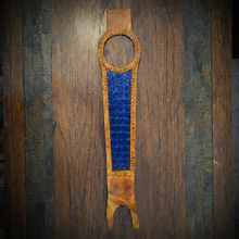 Load image into Gallery viewer, Tank Bib - Fits Indian Scout, Custom Colors Alligator Print Over Tan Leather