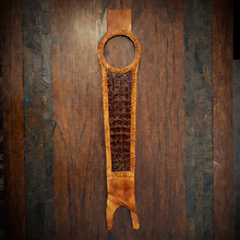 Load image into Gallery viewer, Tank Bib - Fits Indian Scout, Custom Colors Alligator Print Over Tan Leather