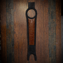 Load image into Gallery viewer, Tank Bib - Fits Indian Scout, Custom Colors Alligator Print Over Black Leather