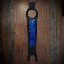 Load image into Gallery viewer, Tank Bib - Fits Indian Scout, Custom Colors Alligator Print Over Black Leather