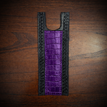 Load image into Gallery viewer, Tank Bib - Fits Indian Roadmaster, Chieftain, &amp; Springfield - Alligator Print Over Black Leather