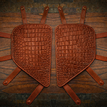 Load image into Gallery viewer, Engine Guard Closeouts, Customizable To Fit Any Bike, Alligator Print, Various Colors