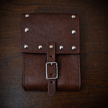 Load image into Gallery viewer, Sissy Bar Bag - w/ Dome Studs, Brown