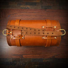 Load image into Gallery viewer, Round Bag for Motorcycles - Custom Art, Indian Tan