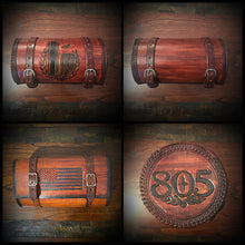 Load image into Gallery viewer, Round Bag for Motorcycles - Custom Art, Brown