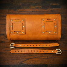Load image into Gallery viewer, Tool bag for Motorcycle - No Art, With Edge Decoration, Indian Tan
