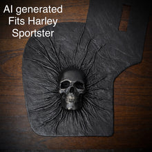 Load image into Gallery viewer, Heat Shield Nightmare Skull, Black, Custom Made To Fit Any Make and Model Of Bike