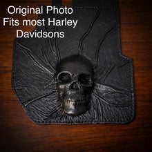 Load image into Gallery viewer, Heat Shield Nightmare Skull, Black, Custom Made To Fit Any Make and Model Of Bike