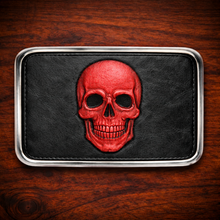 Load image into Gallery viewer, Belt Buckle Custom Art On Black Leather