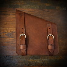 Load image into Gallery viewer, Swingarm Bag - Custom Art, Brown