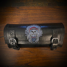 Load image into Gallery viewer, Tool bag for Motorcycle - Native American Skull, Black