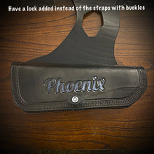 Load image into Gallery viewer, Heat Shield, with Pouch, for Indian Scout motorcycle - Custom Art, Black