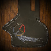 Load image into Gallery viewer, Heat Shield, medicine Wheel &amp; Feather, Black - Fits Indian Chief, Chieftain, Springfield, Vintage and Roadmaster