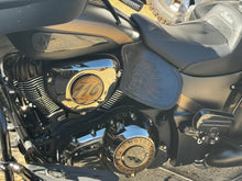 Load image into Gallery viewer, Heat Shield, Bronze Flying Indian Skull, Black - Fits Indian Chief, Chieftain, Springfield, Vintage and Roadmaster