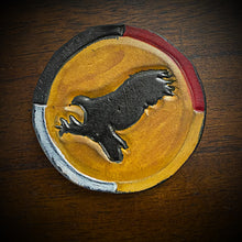 Load image into Gallery viewer, 2 Small Leather Conchos Custom Art