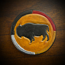 Load image into Gallery viewer, 2 Small Leather Conchos Custom Art