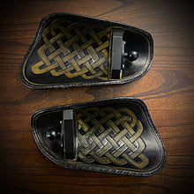 Load image into Gallery viewer, Handlebar Hand Guards Black, Custom Art, send us your hand guards we will cover them in leather