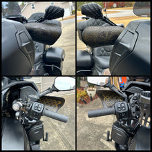 Load image into Gallery viewer, Handlebar Hand Guards Black, Custom Art, send us your hand guards we will cover them in leather