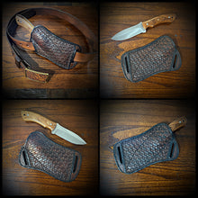 Load image into Gallery viewer, I Brought My Own Steak Knife, Camping Knife, D2 Steel Fixed Blade Knife, Rose Wood Handle, With Sheath (Ships Now)