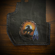 Load image into Gallery viewer, Heat shield for Harley Davidson, with pouch, Black, Custom Art