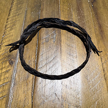 Load image into Gallery viewer, Hat Braid, Distressed Black Leather Braid