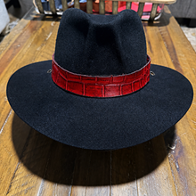 Load image into Gallery viewer, Hat Band, Alligator Print, Red