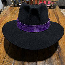 Load image into Gallery viewer, Hat Band, Alligator Print, Purple