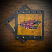 Load image into Gallery viewer, Grip Covers - Feathers, Indian Tan &amp; Black