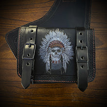 Load image into Gallery viewer, Heat Shield with 2 Pouches for Indian Challenger and Pursuit- Custom Art, Black