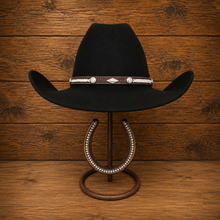 Load image into Gallery viewer, Metal Hat Stand W/ Rhinestone Horseshoe Rust Finish