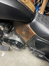 Load image into Gallery viewer, Heat Shield for Indian Challenger &amp; Pursuit Motorcycle - Custom Art, Black