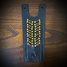 Load image into Gallery viewer, Tank Bib, Fits Indian Roadmaster, Springfield &amp; Chieftain, Hair Bone &amp; Brass Beads - Small