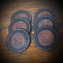 Load image into Gallery viewer, Forged Glory Leather Coasters