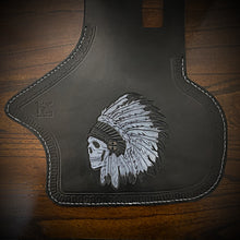 Load image into Gallery viewer, Heat Shield, Skull and Warbonnet, Black - Fits Indian Chief, Chieftain, Springfield, Vintage and Roadmaster