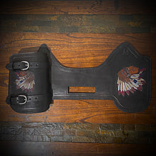 Load image into Gallery viewer, Heat Shield - Colorful Native Art, With Pouch, Fits Indian Chief, Chieftain, Springfield, Vintage and Roadmaster - Black