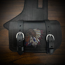 Load image into Gallery viewer, Heat Shield - Colorful Native Art, With Pouch, Fits Indian Chief, Chieftain, Springfield, Vintage and Roadmaster - Black