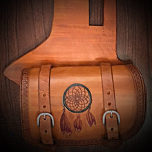 Load image into Gallery viewer, Heat Shield - Dreamcatcher, Tan, Double Pouch, Fits Indian  Chief, Chieftain, Springfield, Vintage and Roadmaster