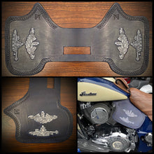 Load image into Gallery viewer, Heat Shield - Custom Art, Blue, Fits Indian Chief, Chieftain, Springfield and Roadmaster