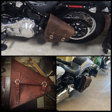 Load image into Gallery viewer, Swingarm Bag - Custom Art, Brown