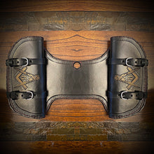 Load image into Gallery viewer, Heat Shield - Custom Art, Double Pouch, fits Honda VTX 1300, Black
