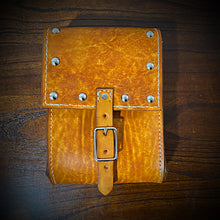 Load image into Gallery viewer, Sissy Bar Bag - Custom Art, w/ Dome Studs, Indian Tan