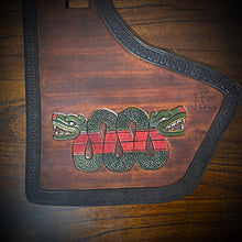 Load image into Gallery viewer, Heat Shield for Indian Challenger and Pursuit Motorcycles - Maquizcoatl Aztec Double headed Snake Art