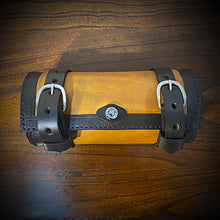 Load image into Gallery viewer, Tool bag for Motorcycle - Chopper Style, Small, Custom Art Indian Tan &amp; Black